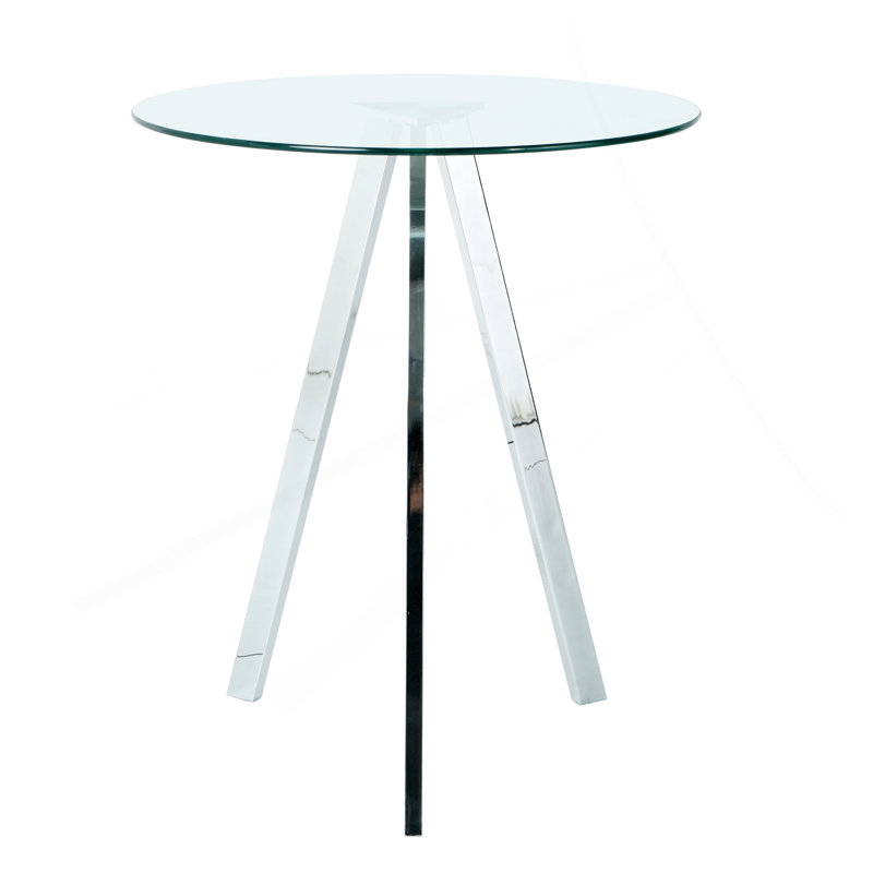 Table de salle à manger Modern Kitchen, H 29,5 po x L 31,5 po x l 31,5 po, Argent argent