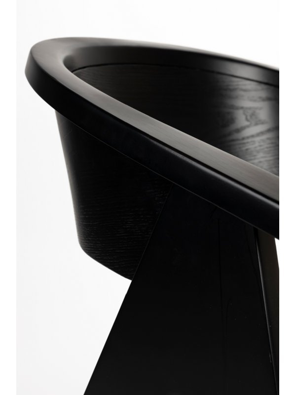Dining Chairs Solid Wood Arm Chair, Black