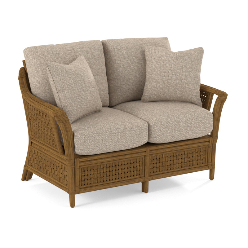 Boca Upholstered 55'' Loveseat, Havana, Denim Stripe, 