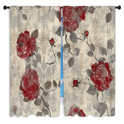 Paire de rideaux obscurcissant en polyester Roesha