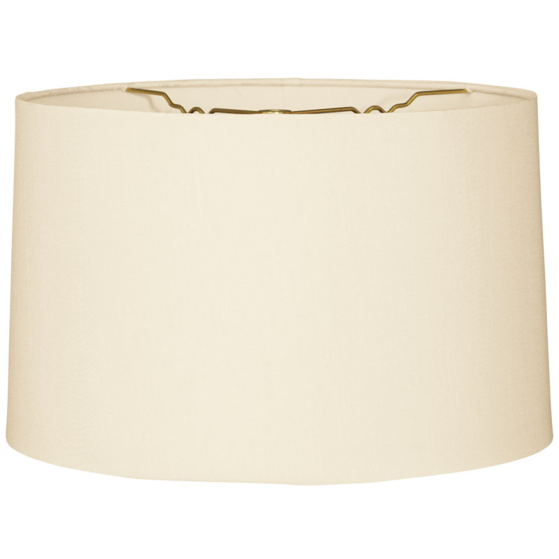 Abat-jour tambour en fibre beige, H 10 po x l 16 po x P 16 po