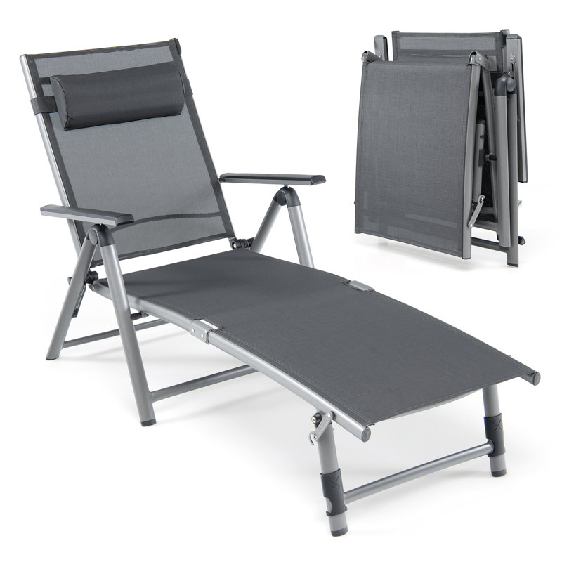 Londrea Outdoor Metal Chaise Lounge