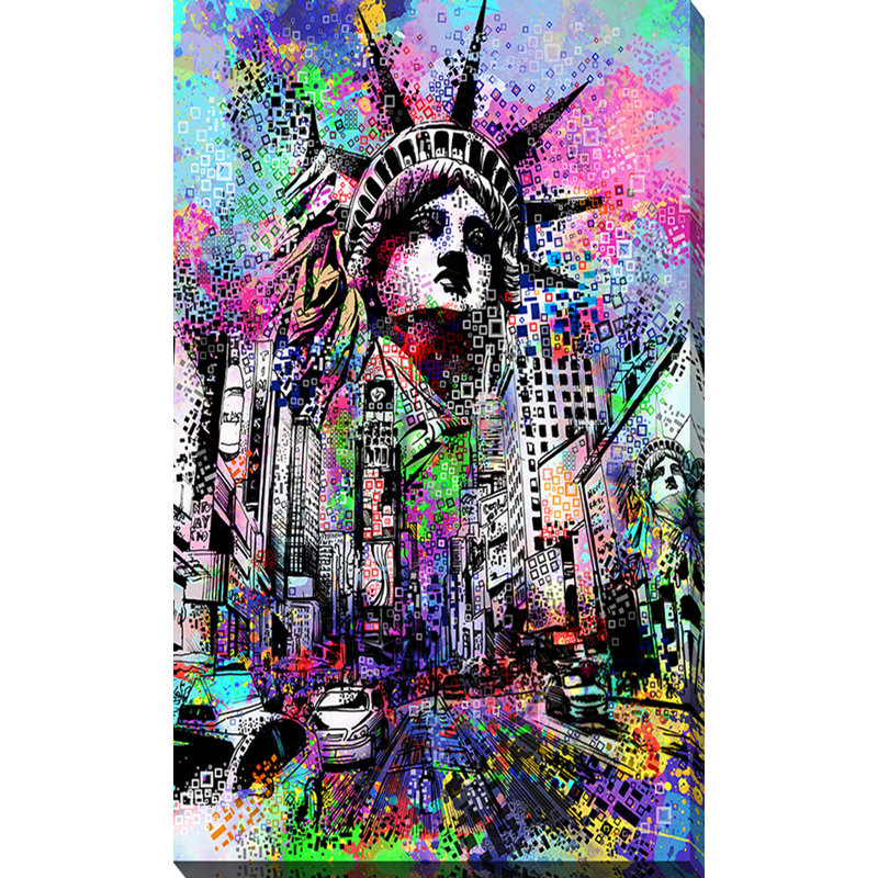 Temps-impression sur toile tendue, H 60 po x l 36 po x P 1,5 po