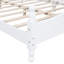 Lit plateforme en bois blanc avec nuance rétro et support de lattes fiable