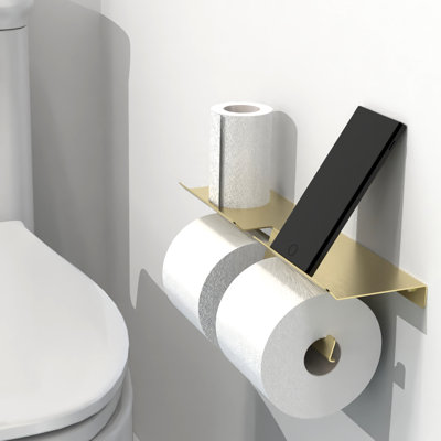 Porte-papier hygiénique mural avec tablette pour téléphone