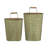 Set of 2 Textured Iron Hanging Planters with Arched Handles
