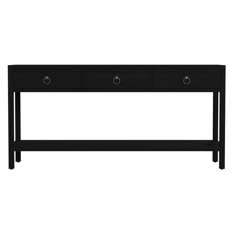 Lark 3 Drawer 65" Console Table, Black