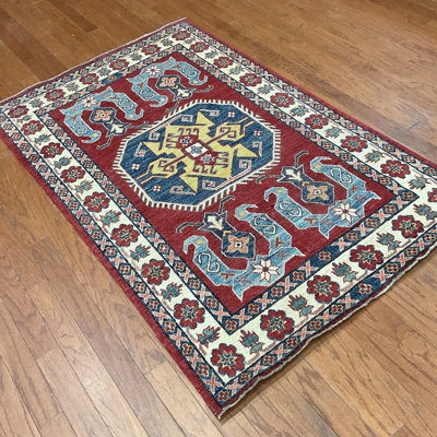  Handmade Kazak Wool Rug