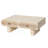 Rounded Edge Coffee Table with Flower Pattern Solid Wood Drawer