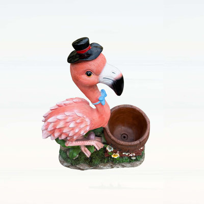 Charming Flamingo-Shaped Flower Pot Planter - Unique Garden and Yard Decor, Durable Resin Construction, Whimsical Design