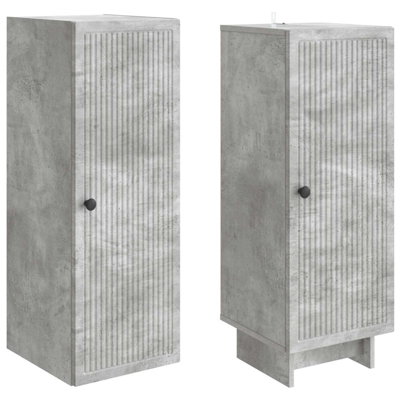 2 -Door 4 Storage Cabinet, Concrete Grey