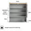 56 mm W 56 mm H Shelves
