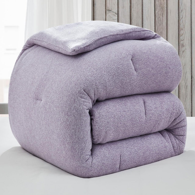 Coma Inducer Sweater Weather Snowy Purple Oversized Comforter Set, Queen Comforter + 2 Standard Shams