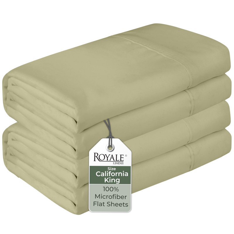 Royale Linens 2 Pack Bulk Set | Top Sheets | Soft Microfiber | Stain Resistant | for Hotel Massage Table Hospital Dorm | Sold Separately