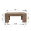 40" Square Ravello Coffee Table Weathered