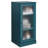 100% Solid Wood 16.5" Bathroom Cabinet with Frosted Glass Door and Adjustable Shelves-1066002751