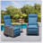 Outdoor Recliner Chair, Patio Recliner with Hand-Woven Wicker, Flip Table Push Back, Adjustable Angle,  Thickness Cushions, Reclining Lounge Chair for Indoor and Outdoor-1665677408-1665677410