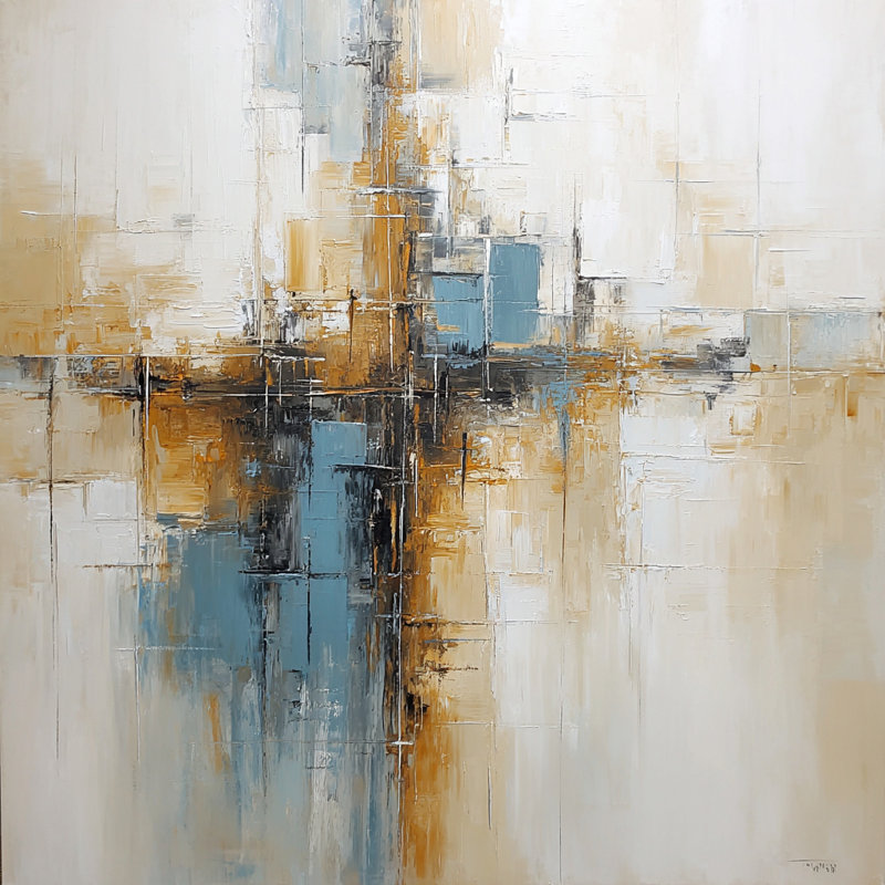 Art mural sur toile dorée, L 30 po x H 30 po x P 1,5 po