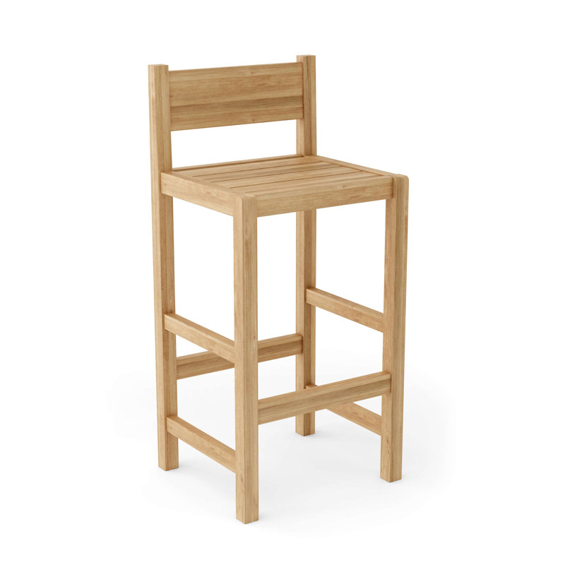 Sedona Outdoor Teak Bar Stool, (No Cushion)