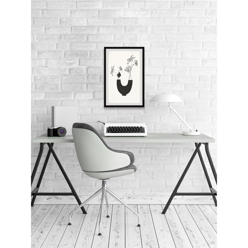 U Shaped Plant Pot - Single Picture Frame Print, 30cm H x 20cm W