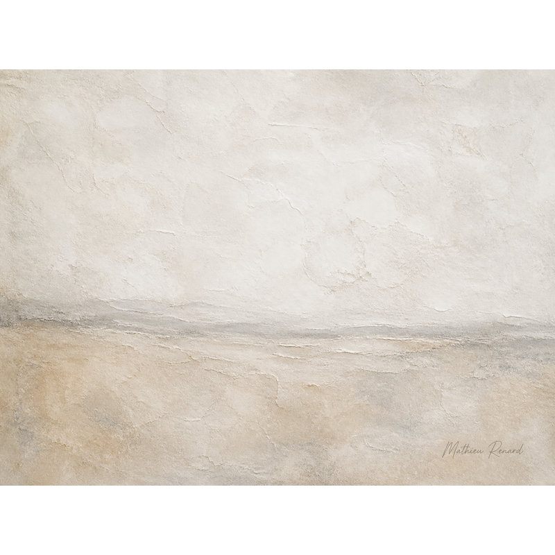 «Pale Desert Line», art numérique abstrait sur estampe numérique sur toile tendue, 30"H x 40"W x 1.5"D