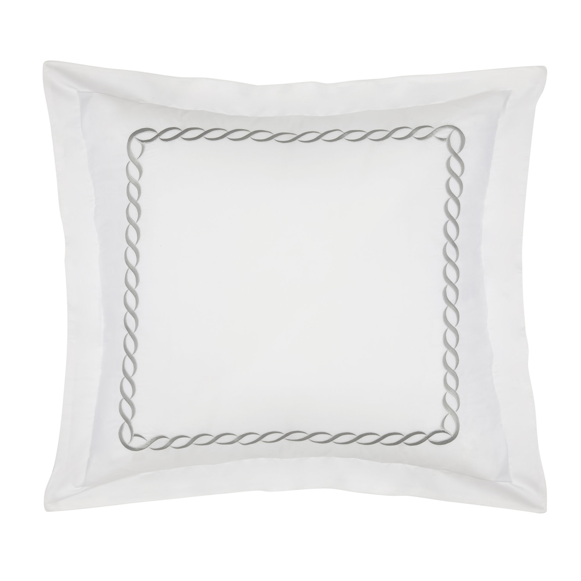 Lisbeth Classic Cotton Blend Sham, Euro, Silver