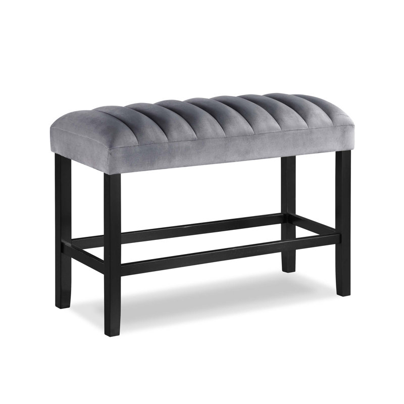 Charmant banc de salle à manger rembourré en velours pour une cuisine et une salle à manger élégantes