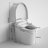One-Piece Elongated Smart Toilet with Integrated Bidet, Heated Seat, Automatic Dual Flush & Warm Air Dryer - Modern Tankless Design