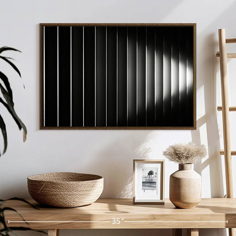 Bublitz Blinds, 25" X 17", Floating Frame Walnut