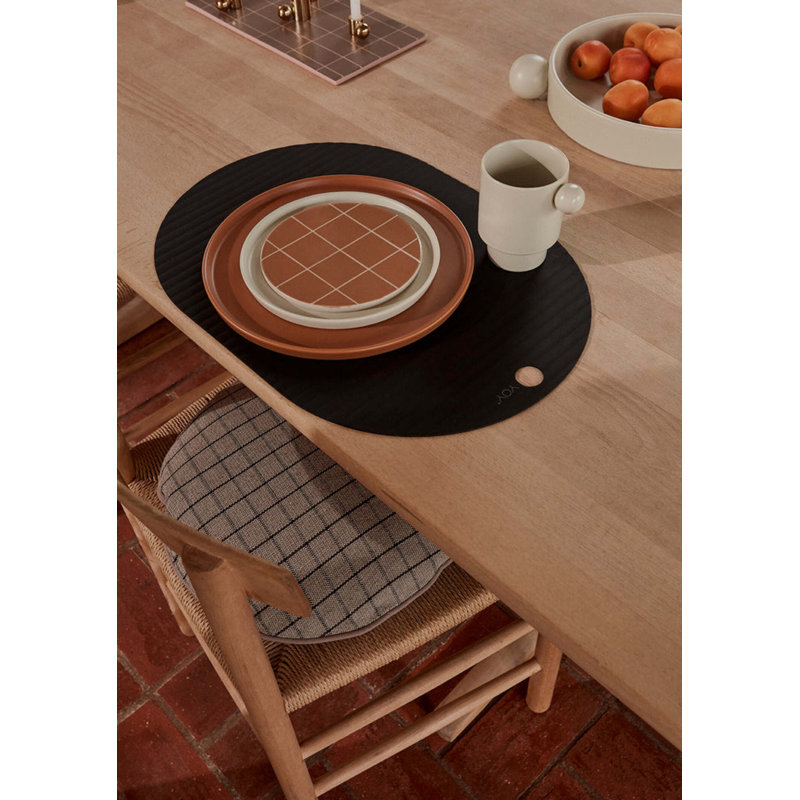 Ribbo Silicone Oval Placemats, Black