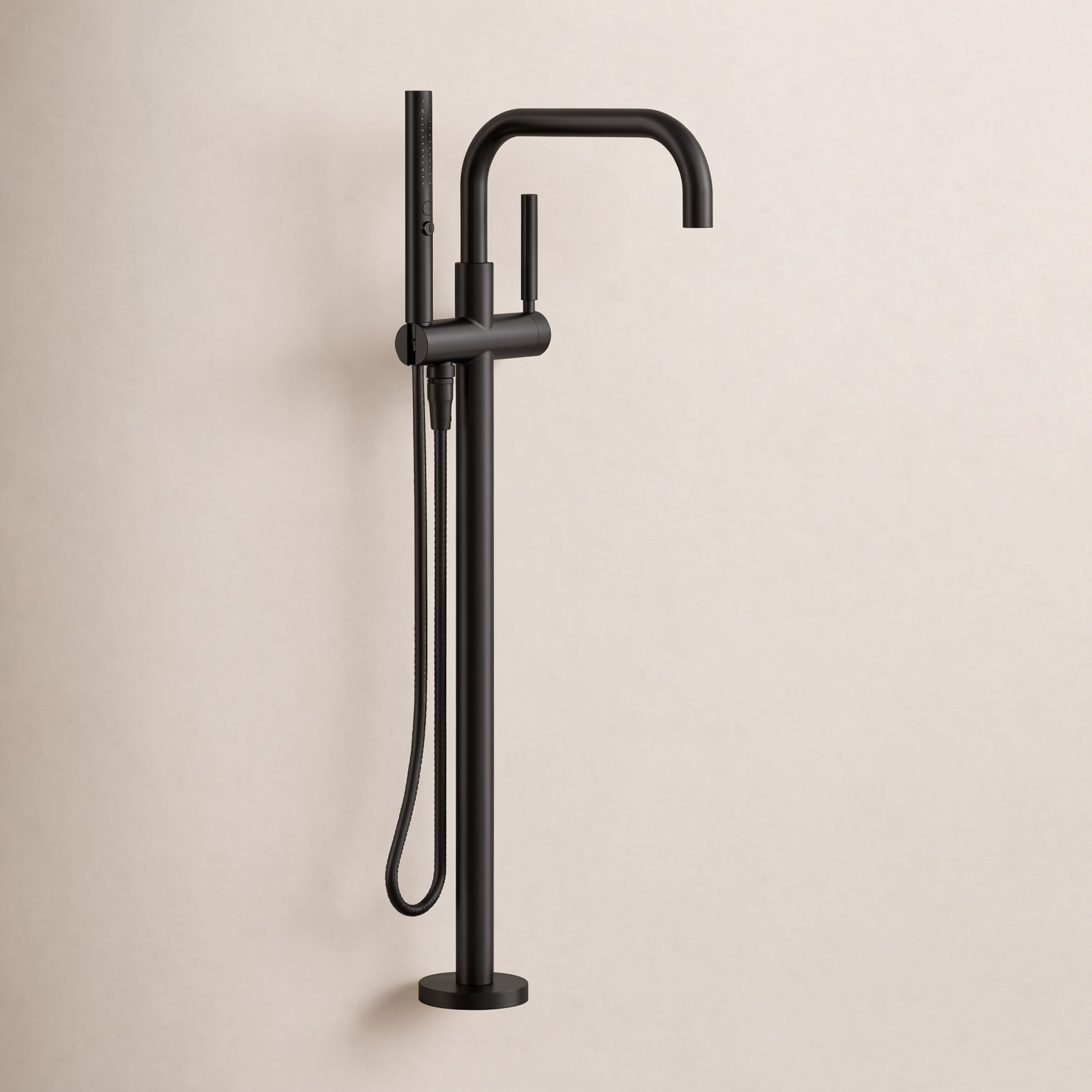 Purist Freestanding Bath Filler Trim, Matte Black