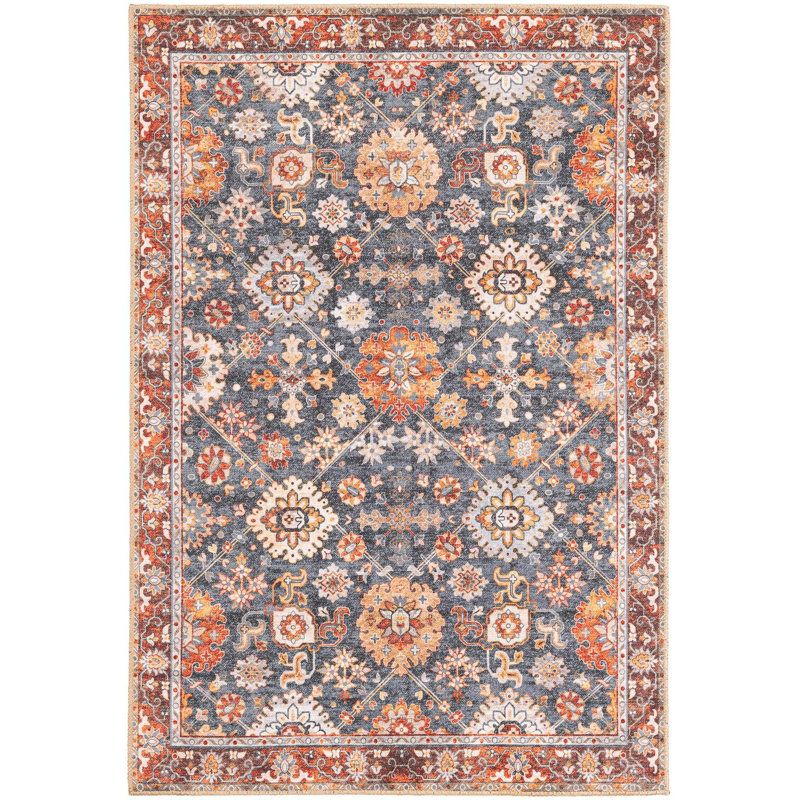 Tapis bleu marine Aucun, Rectangle 4 pi 1 po x 6 pi 1 po