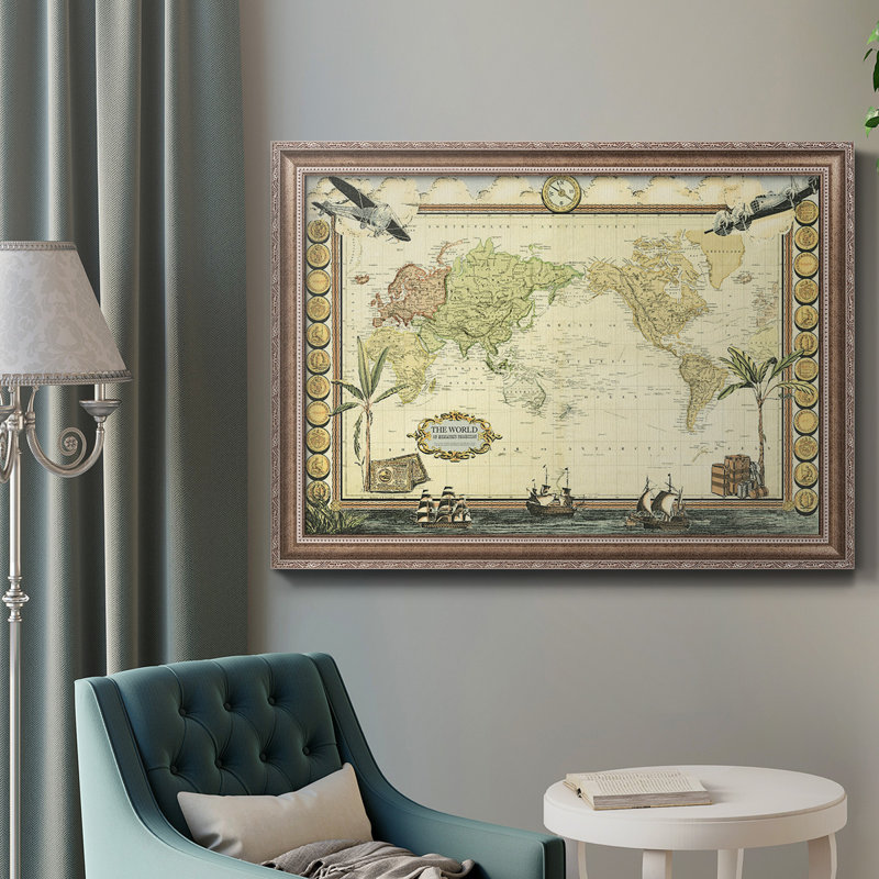 Carte d'aventure - reproduction de cadre photo sur toile, H 16 po x l 20 po x P 2,5 po