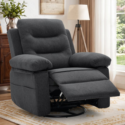 Recliner Chair,360° Swivel Recliner with Massage and Heat,Rocker Recliner Chair With Side Pockets for Living Room