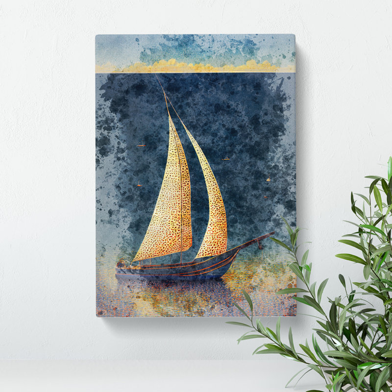 XC1022-4600X The Sailing Boat - Wrapped Canvas Print, 50cm H x 35cm W x 3cm D