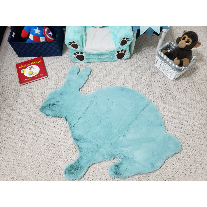 Welton Rabbit Blue Area Rug