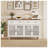Vintage Sideboard Buffet Cabinet with Hand-Carved Geometric Doors, 2 Drawers & 4 Doors Storage Console for Dining Room-57826252