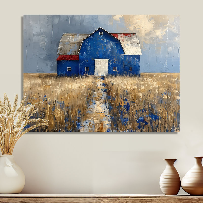 Lovell - Barn Wall Art Living Room, H 16 po x l 32 po x P 1 po, Métal métal