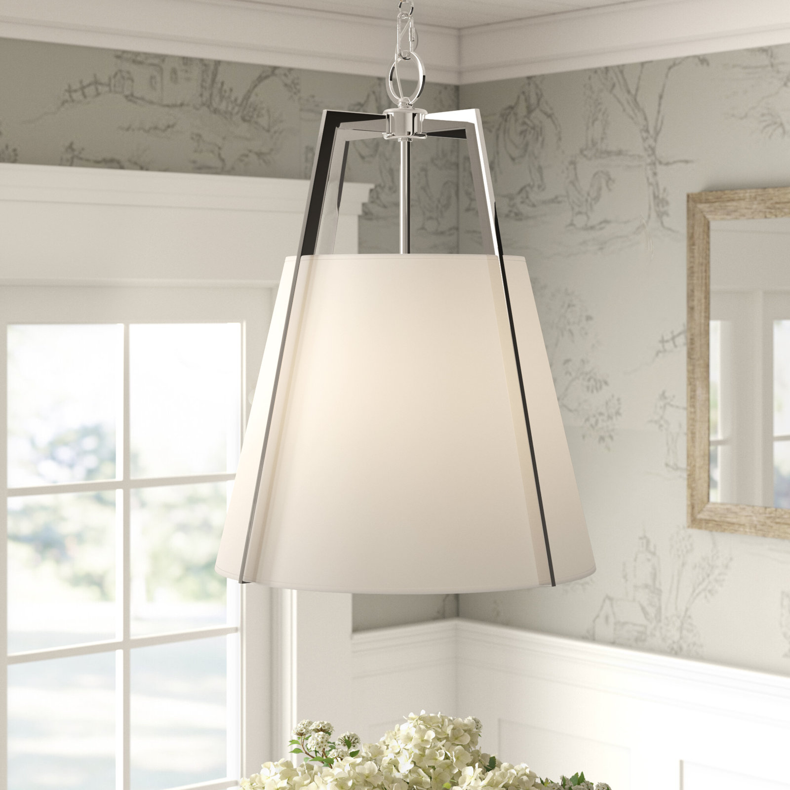 Joy Dimmable 3-Light Pendant, Chrome