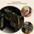 34.65"Green Solid Wood Mobile Coffee Table
