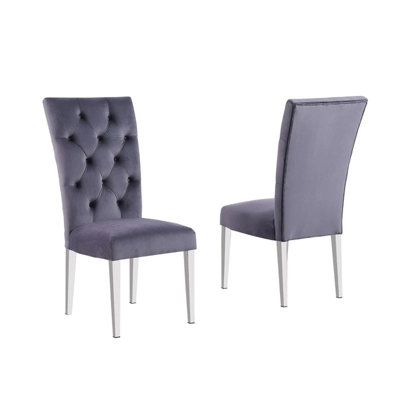Ensemble de 2 chaises de salle à manger rembourrées Modern Velvet