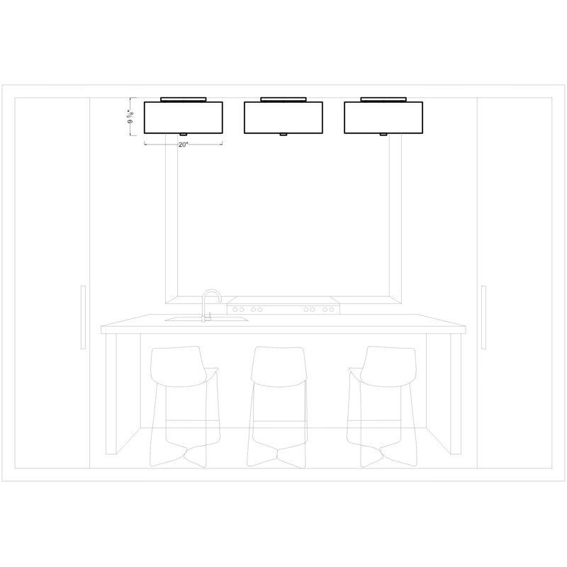 Elzira Linen Semi Flush Mount, Nickle