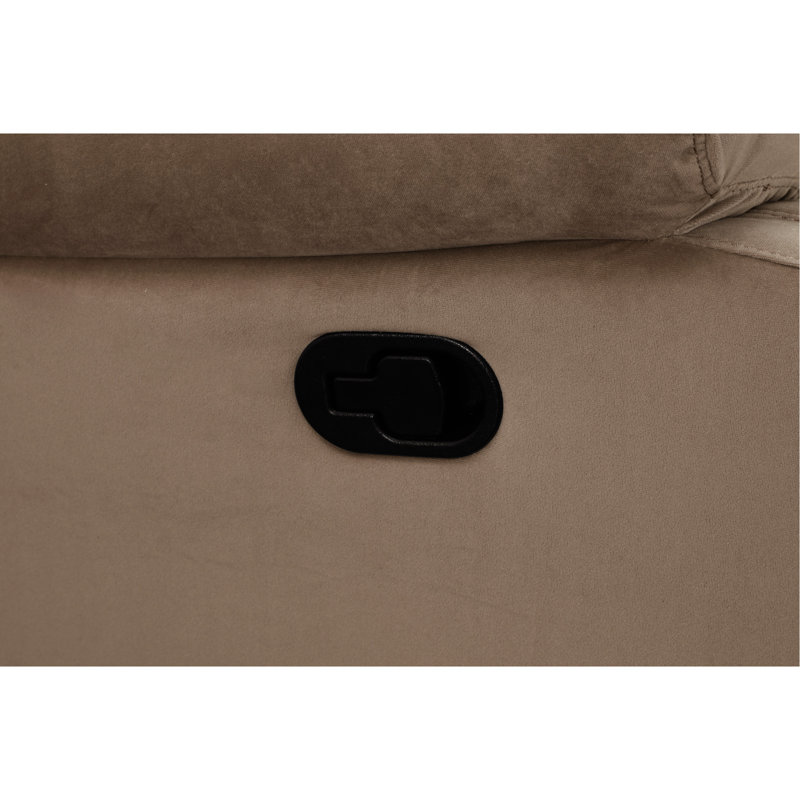 Fauteuil inclinable enduit avec support lombaire supplémentaire et base en acier inoxydable et mousse - beige