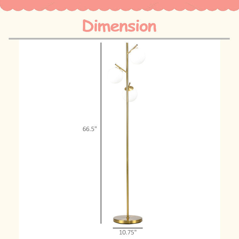Lampe sur pied à 3 lumières Tree