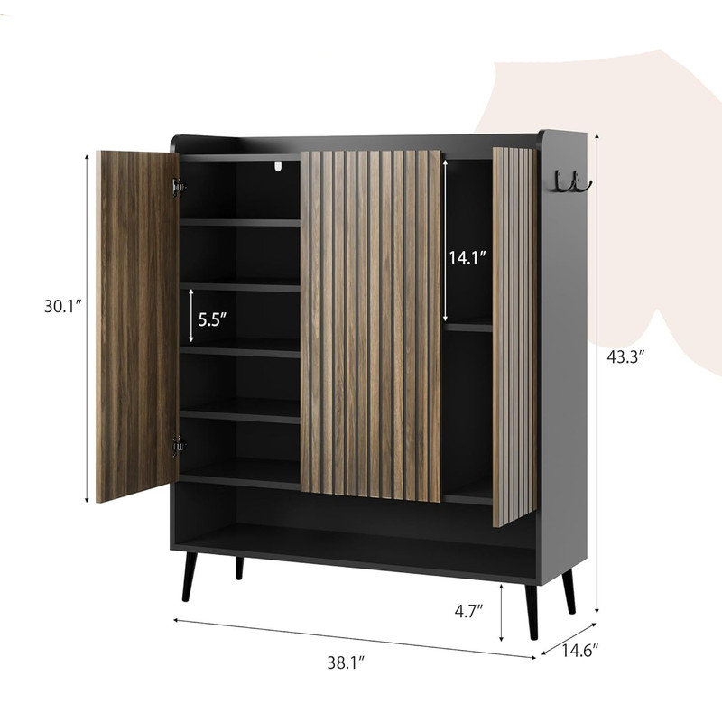 24 Pair Shoe Storage Cabinet