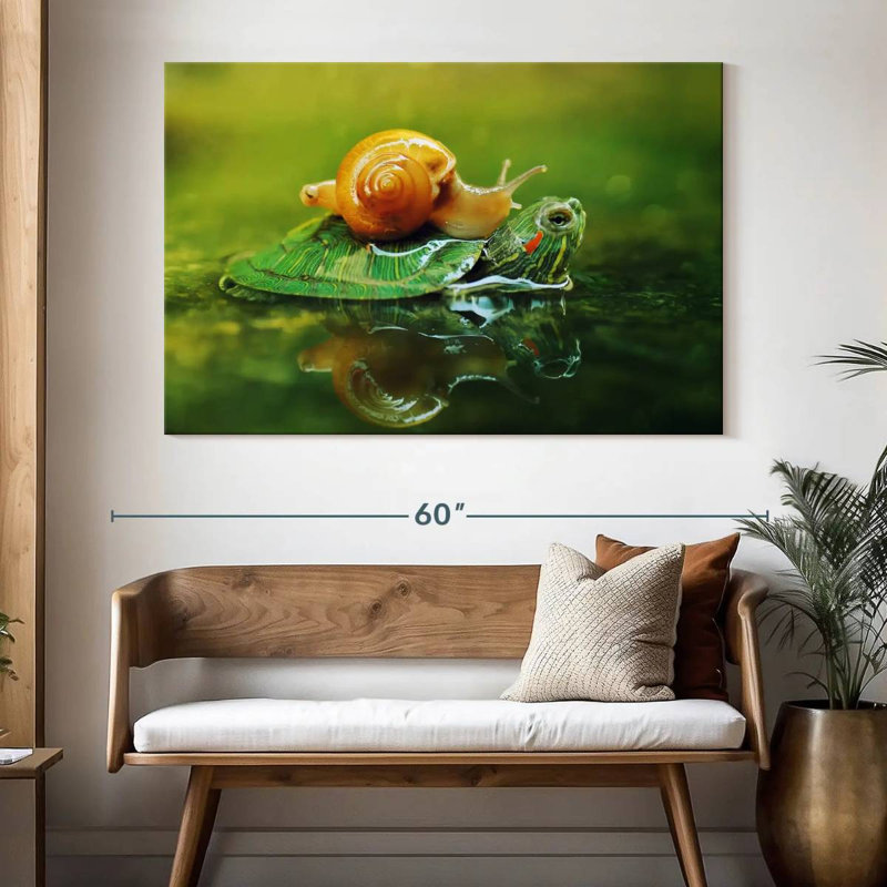 Brampt Snail On Turtle, 34" H x 51" W