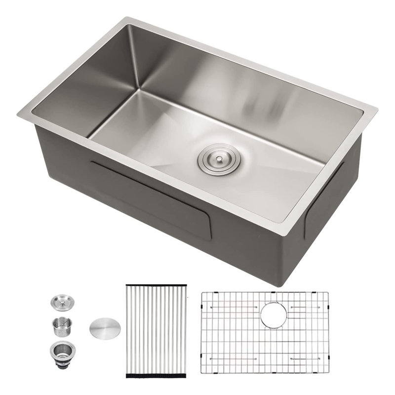 32'' L Undermount Single Bowl Stainless Steel Kitchen Sink