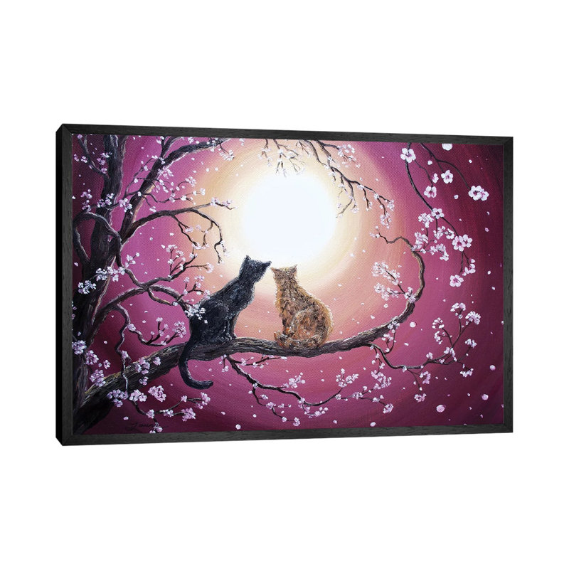 A Shared Moment by Laura Iverson - Painting on Canvas, 66.04 cm H x 45.72 cm W, Black Framed