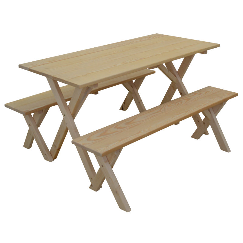 Jonathon 4 - Person Wood Patio Dining Set with Rectangular Table