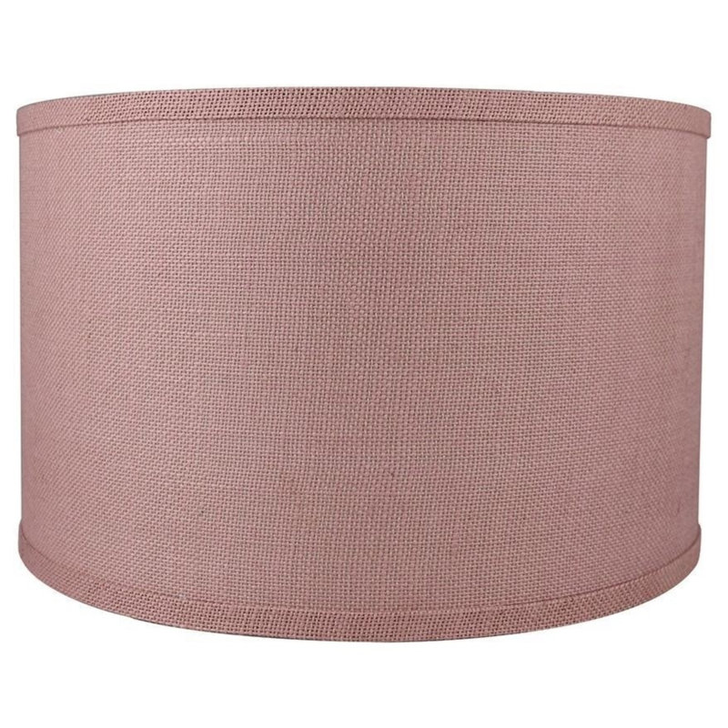 Ganya Burlap Drum Lamp Shade, Dusty Rose, 10" H x 16" W x 16" D